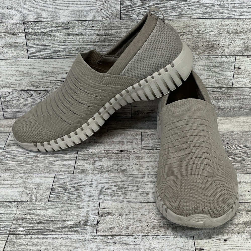 Skechers Go Walk Smart Air Cooled Goga Mat Taupe Shoes 124043 Women Size 9.5